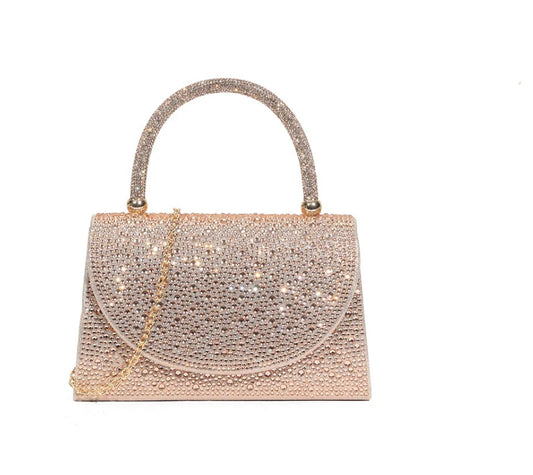 Rose Gold Diamanté Bag