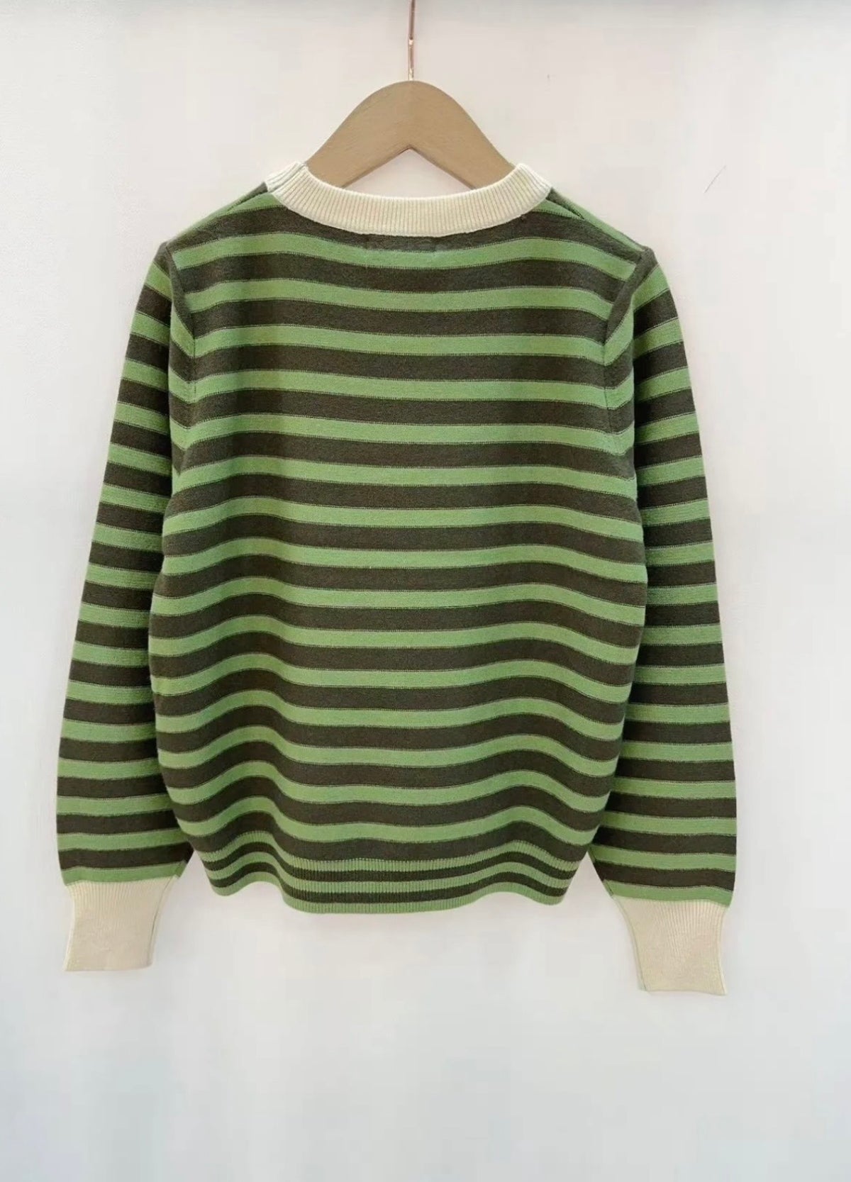 Khaki & Brown Striped Jumper