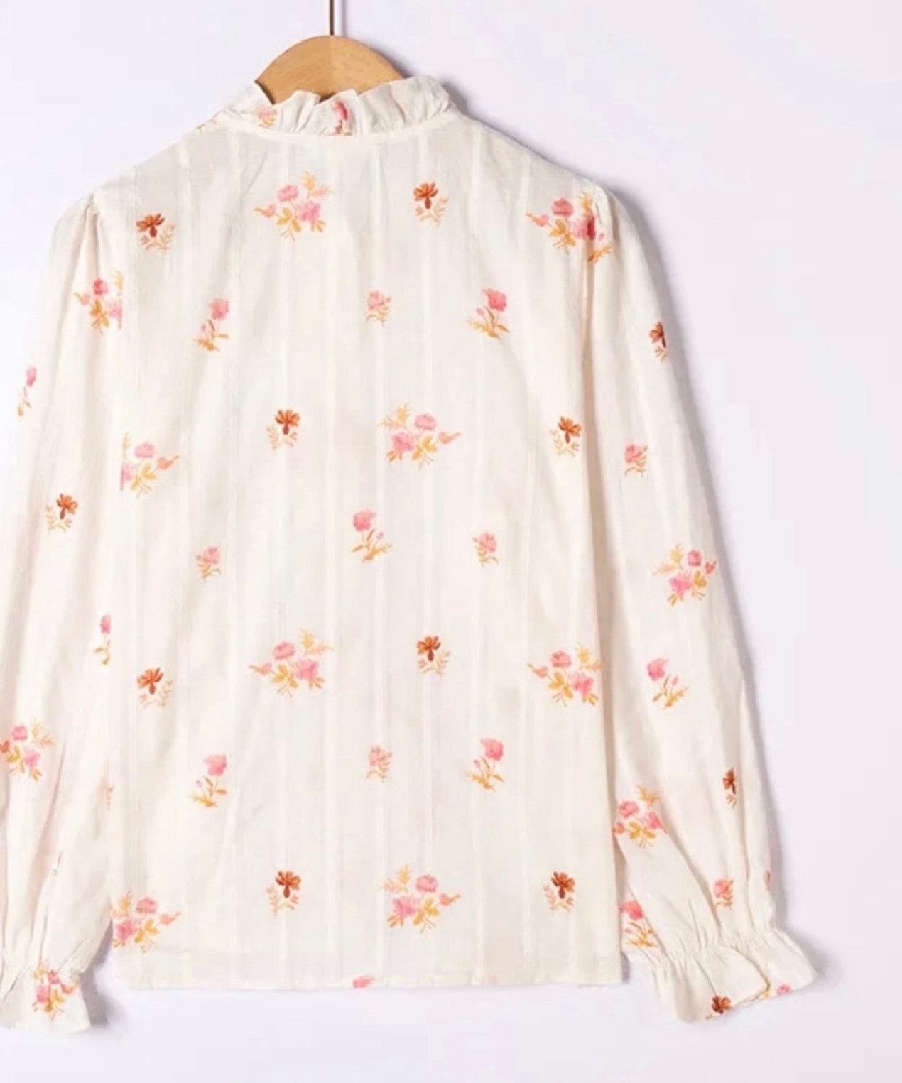 Cream & Pink Floral Shirt