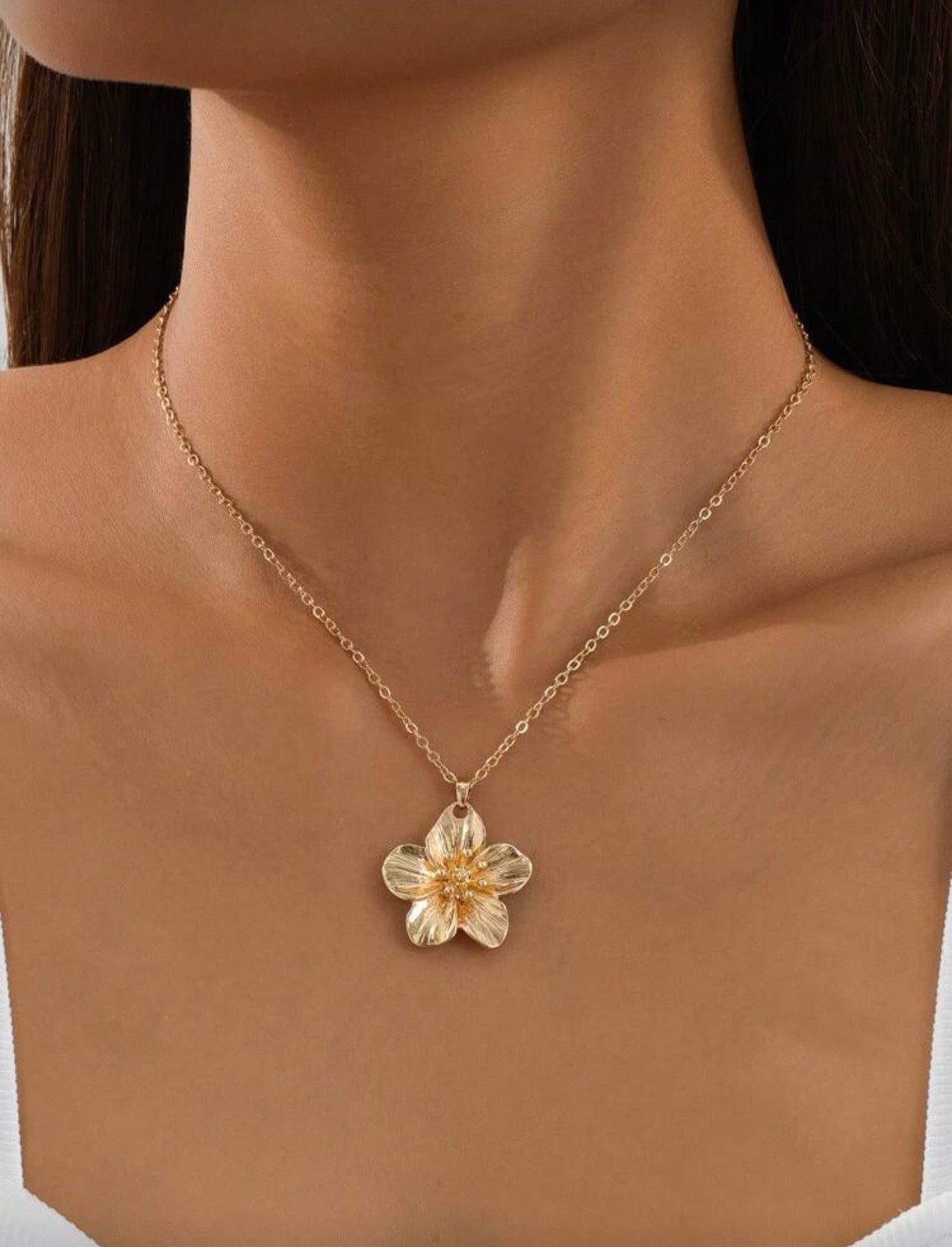 Gold Floral Necklace