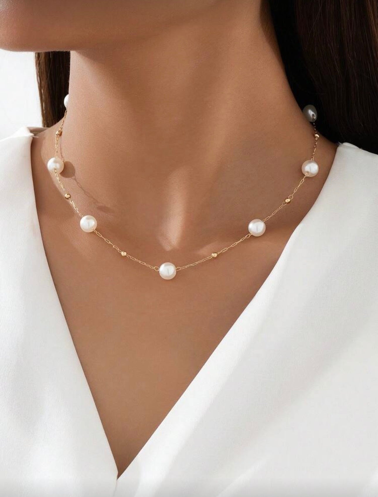 Gold & Pearl Necklace