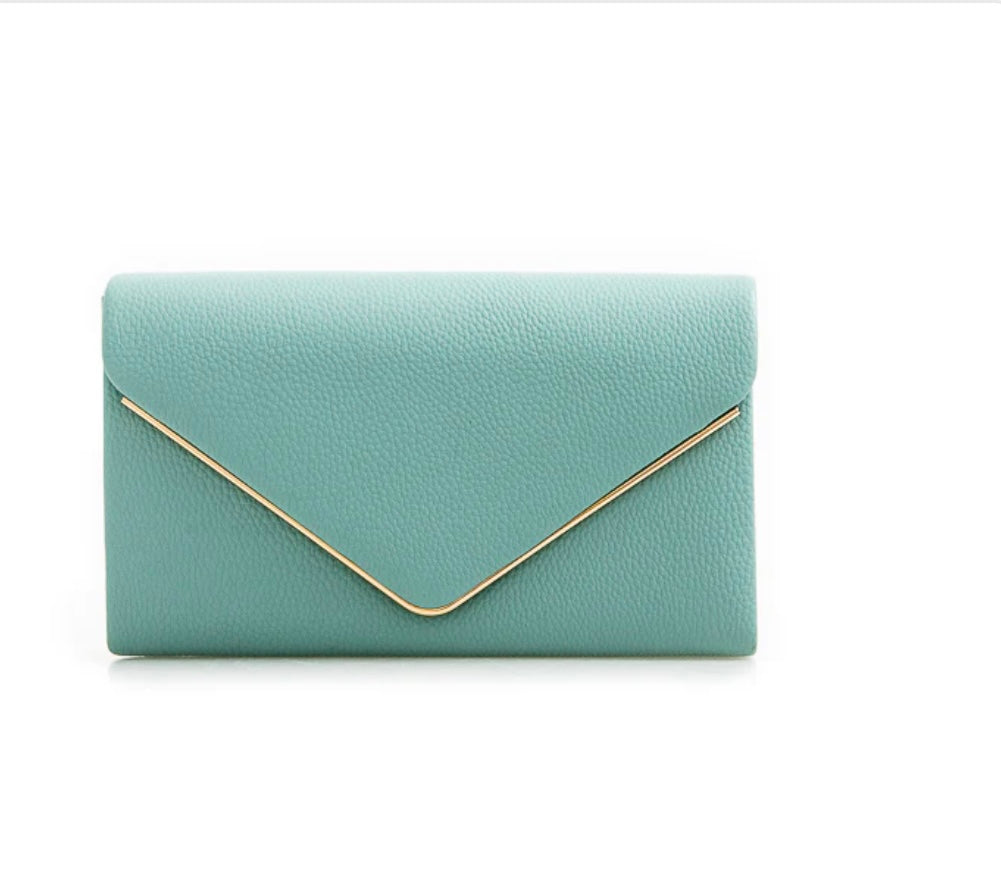 Mint Envelope Clutch Bag