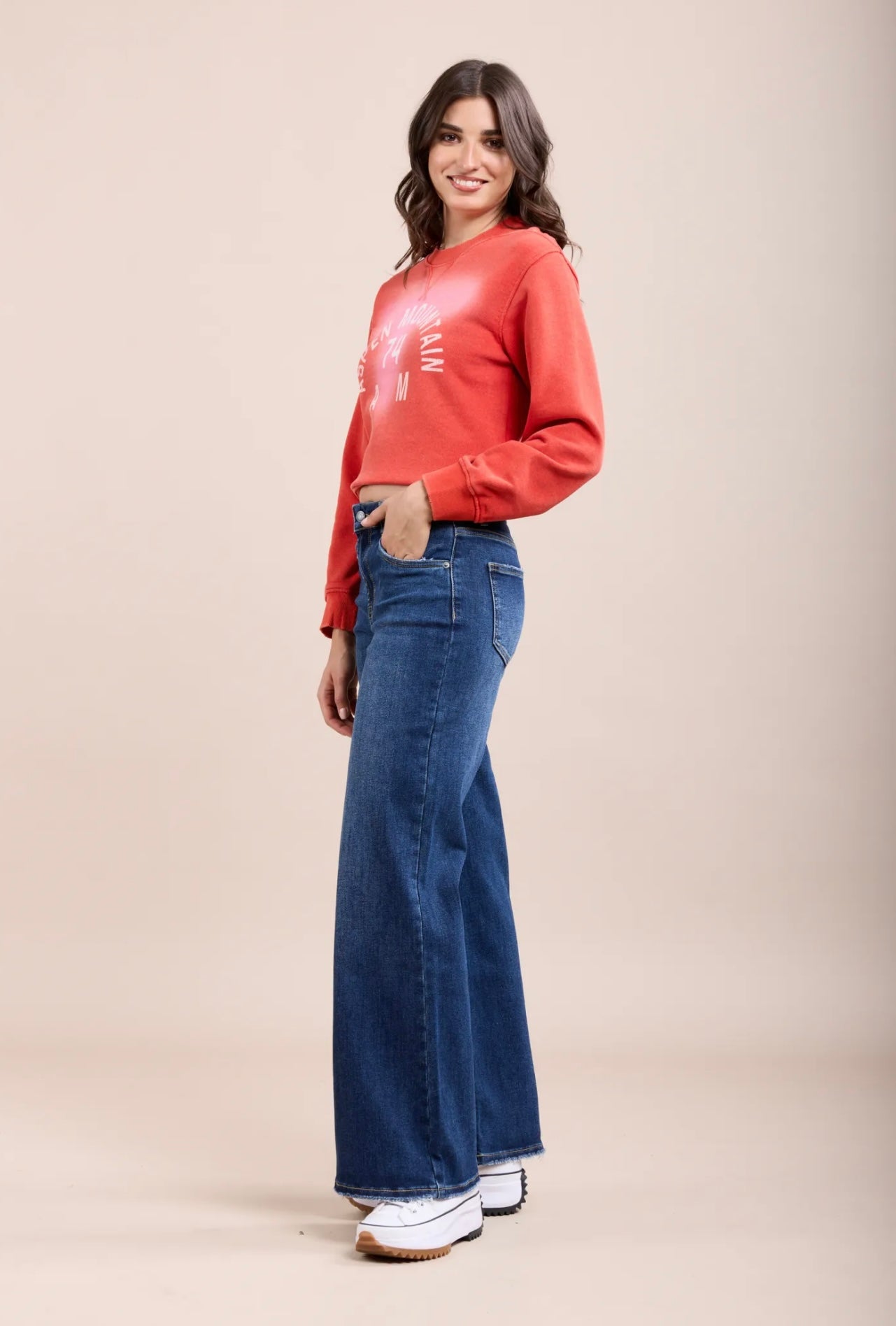 Toxik Dark Denim Wide Leg Jeans