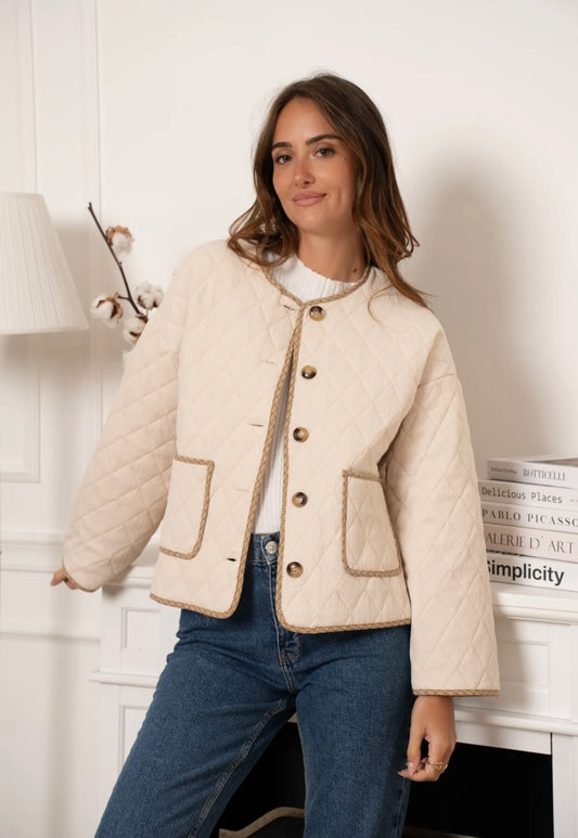 Cream & Beige Padded Jacket