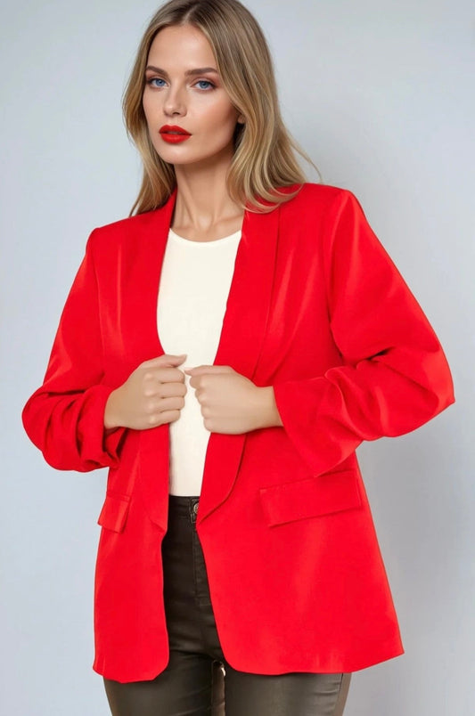 Curve Billie Blazer In Red