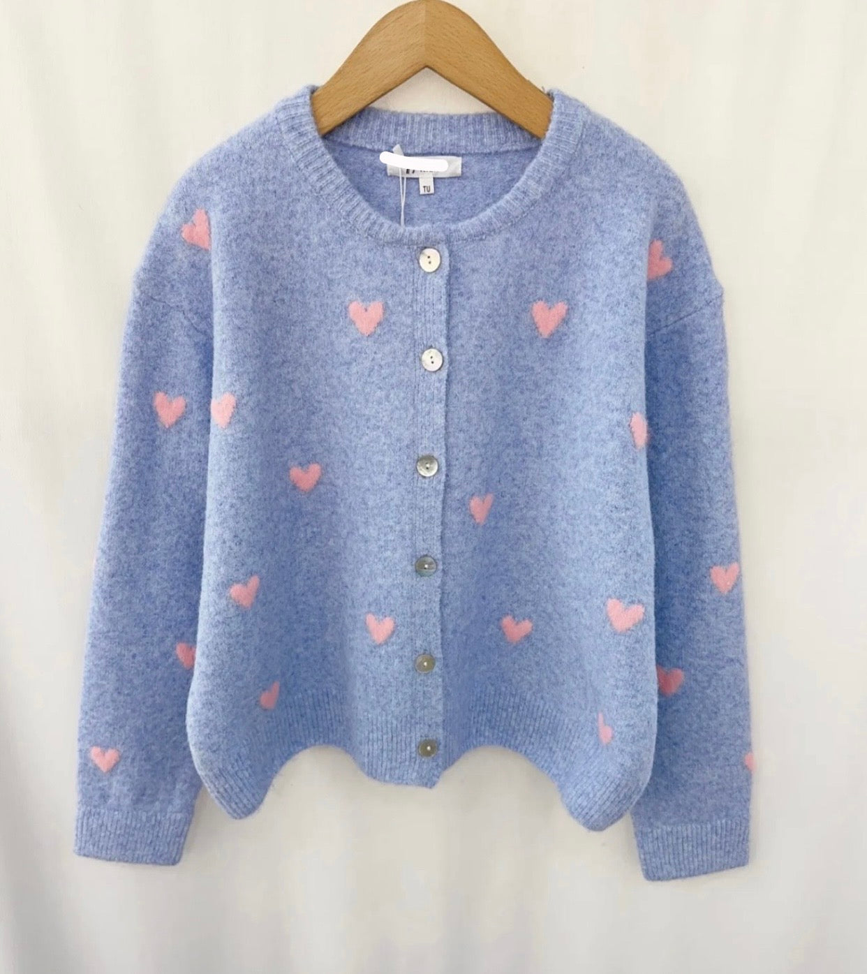 Emily Blue Heart Cardigan