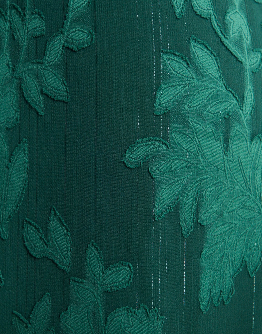 Emerald Green Jacquard Midi Dress