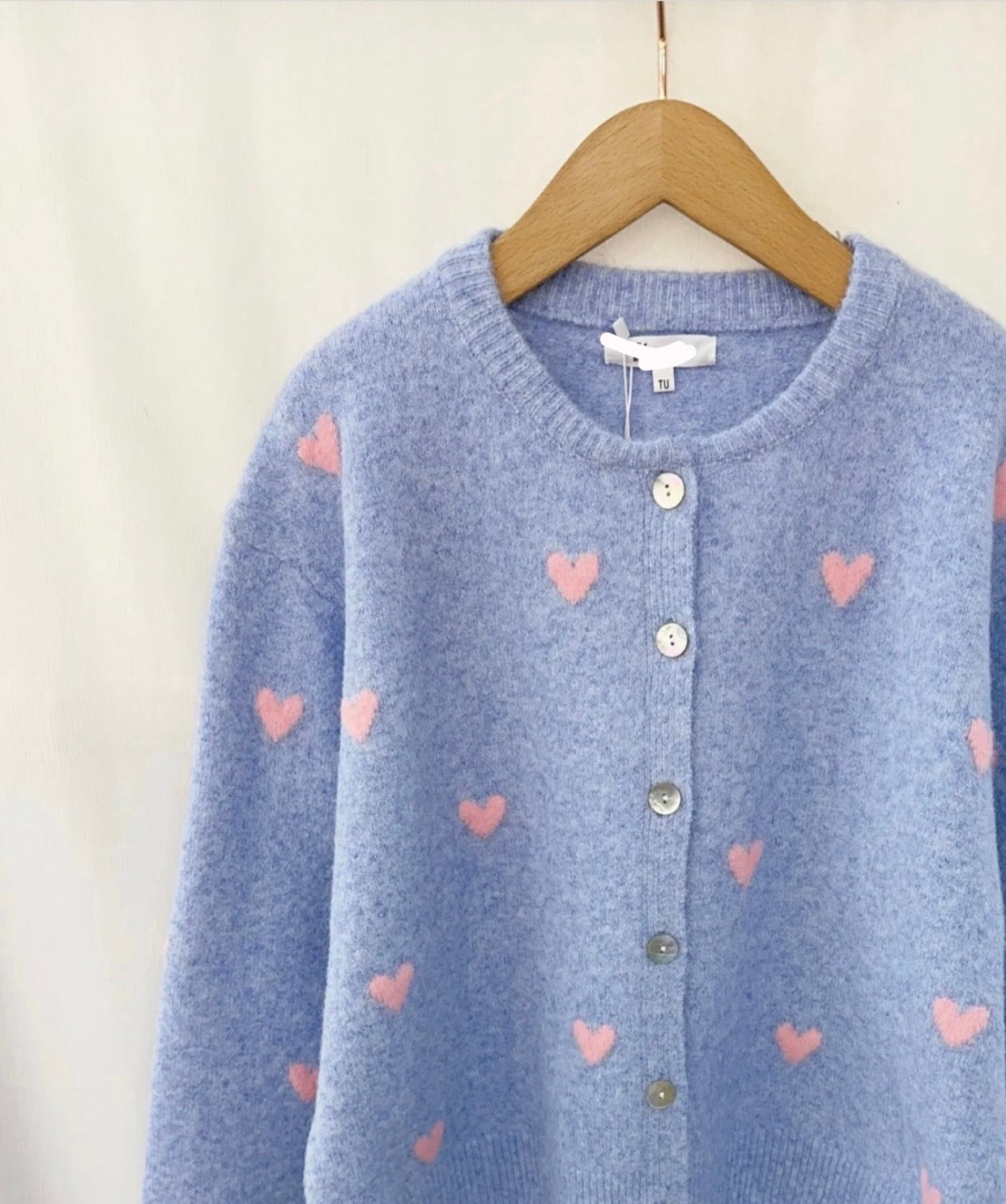 Emily Blue Heart Cardigan