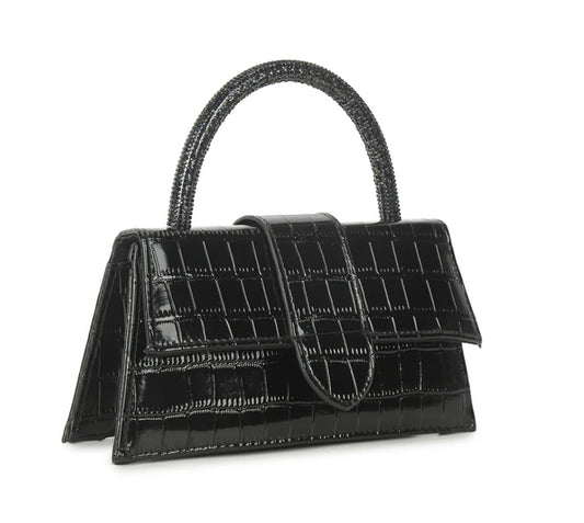 Black Metallic Handbag