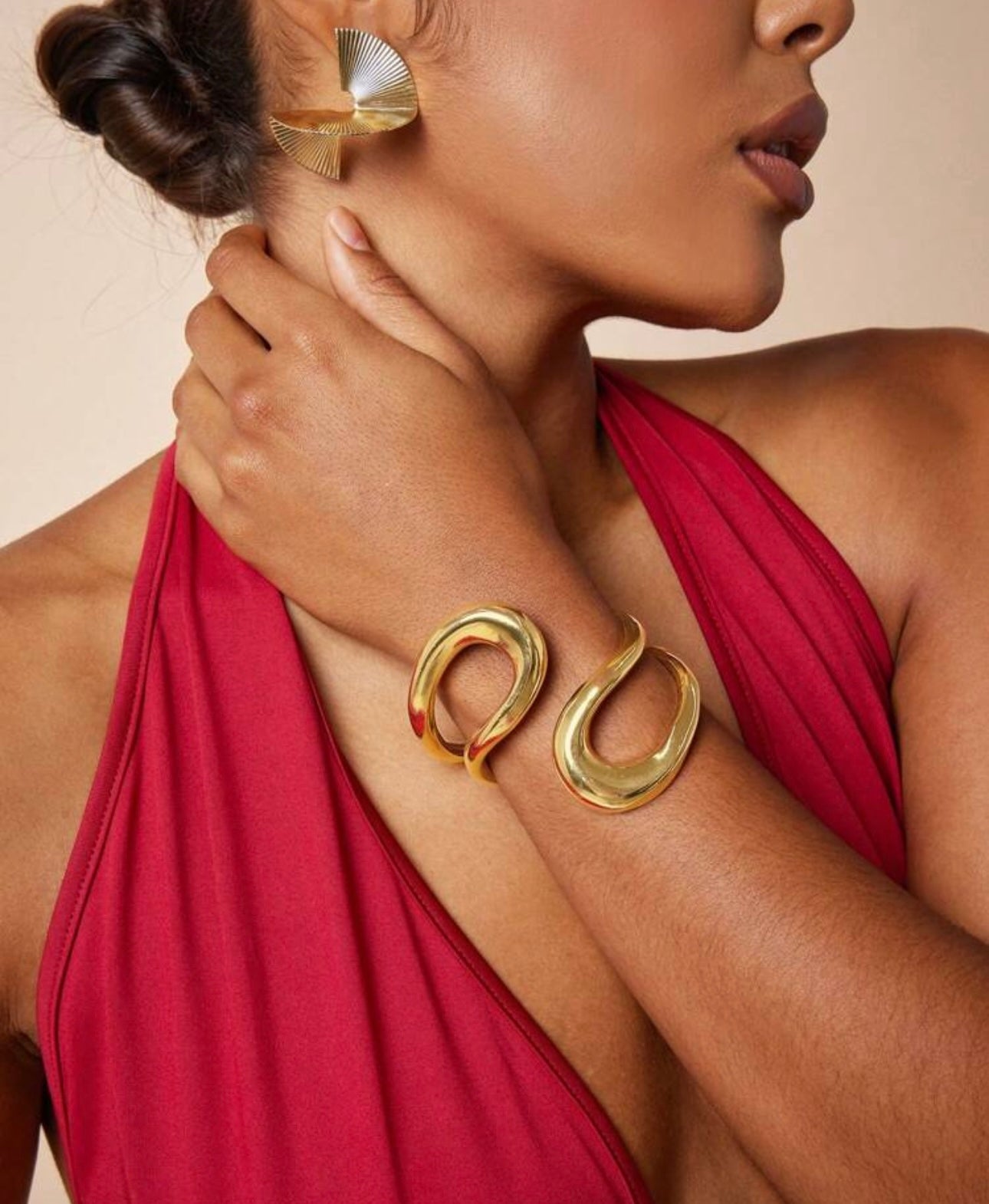 Oversized Gold Bracelet