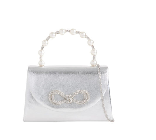 Silver Pearl Handbag
