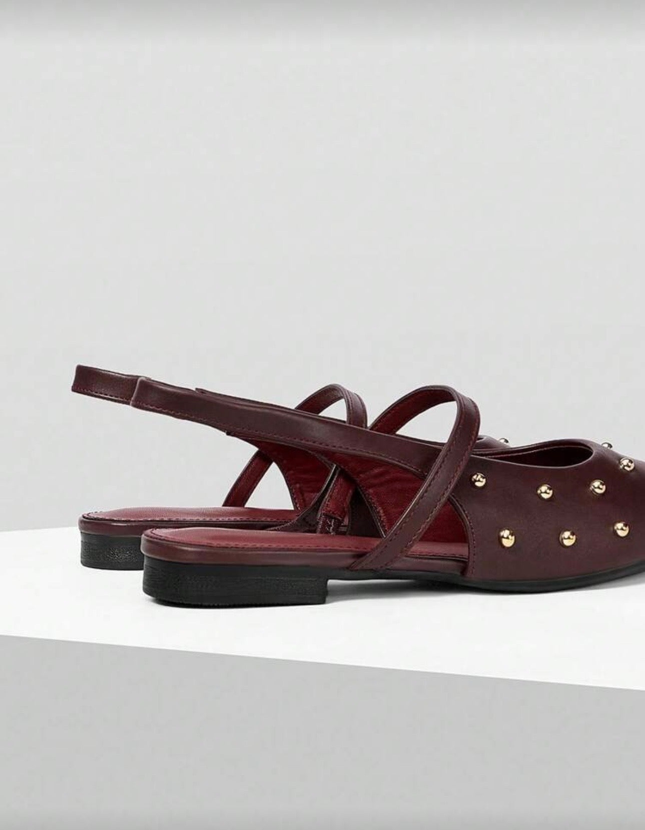 Burgundy Studded Pumps