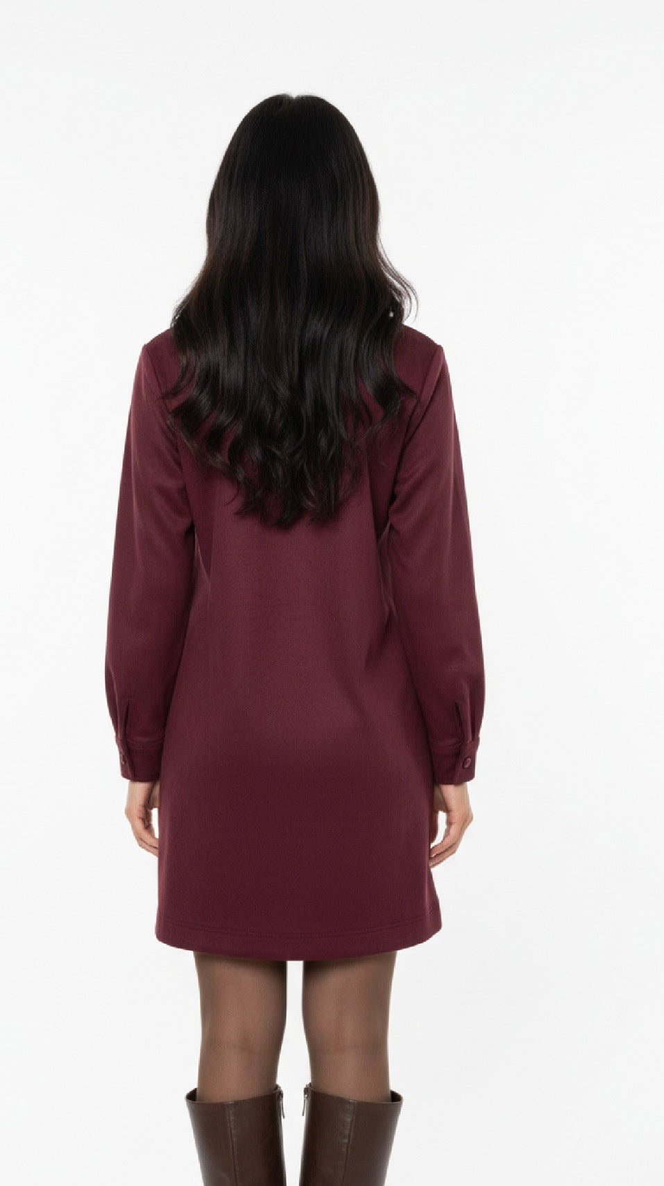 Burgundy Velvet Dress