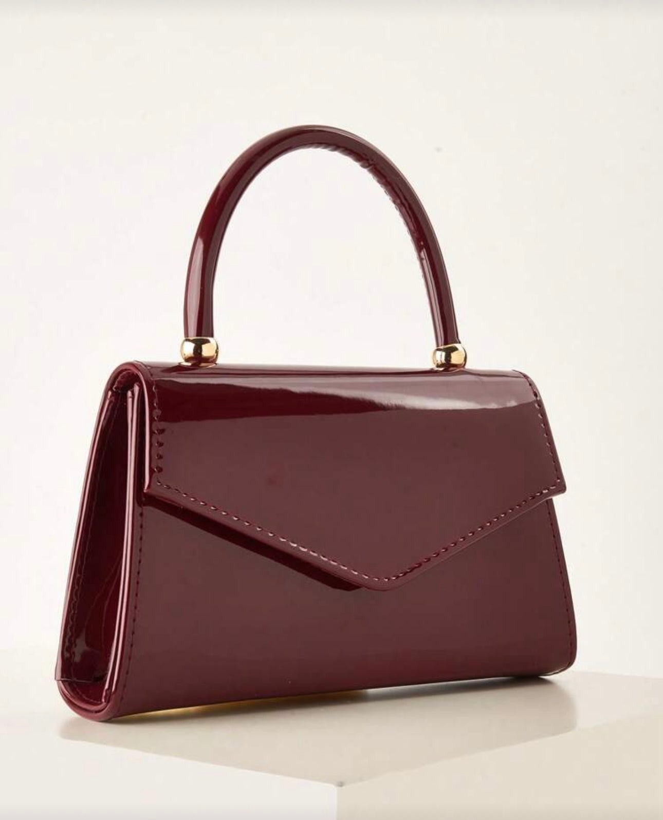 Burgundy Patent Bag