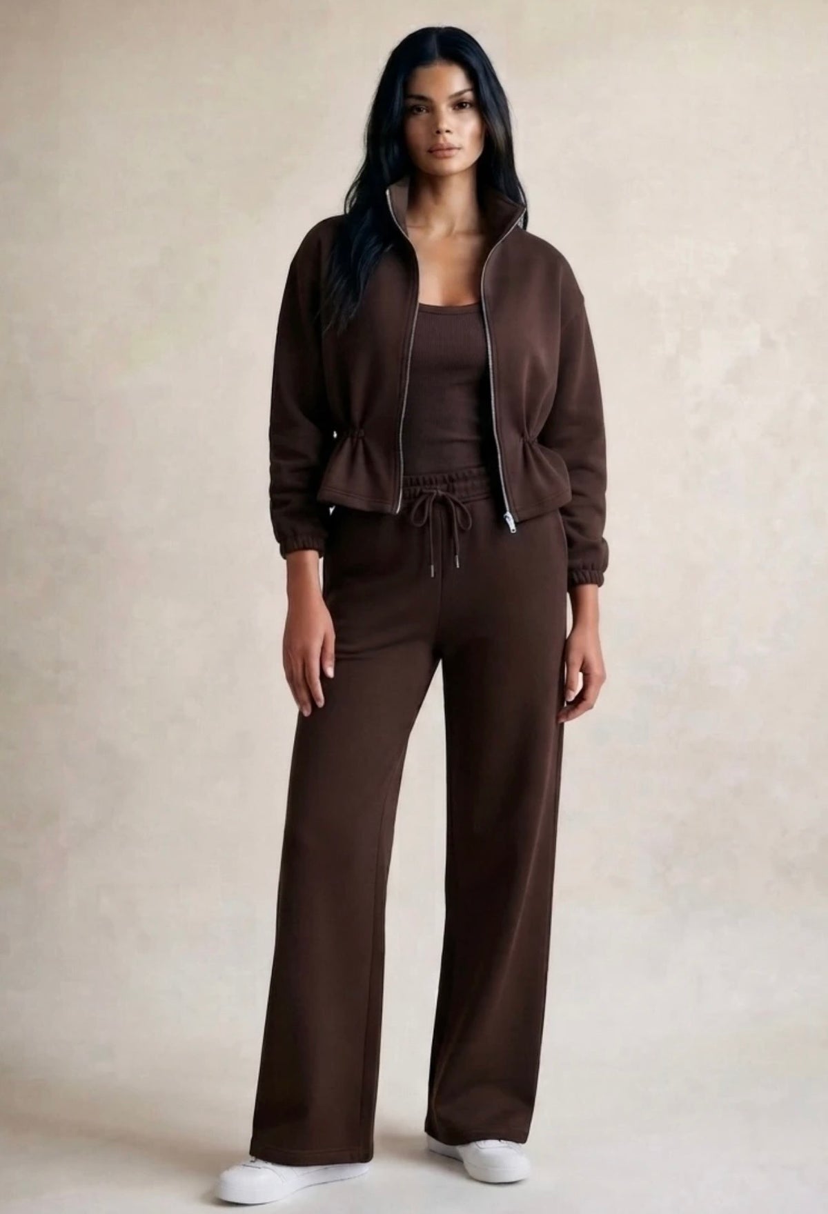 Brown Cinched Waist Jacket and Trouser
Set