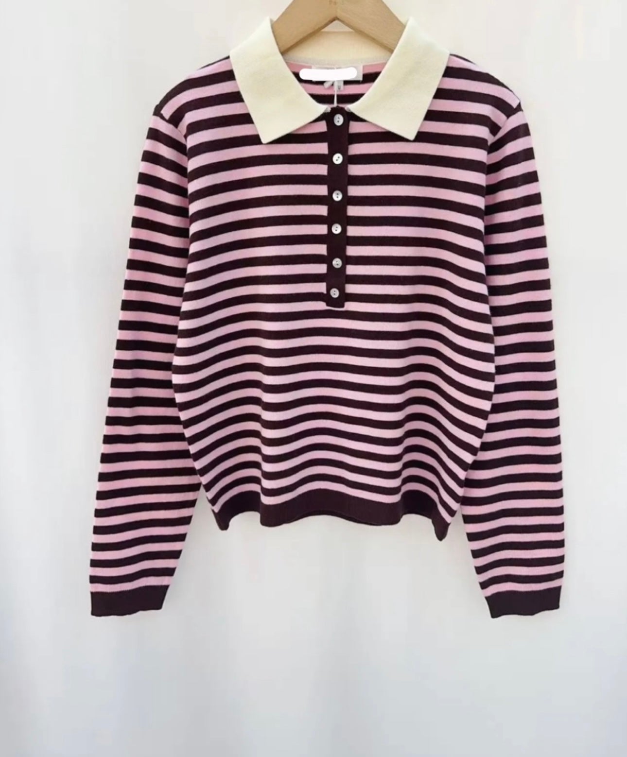 Pink & Brown Striped Jumper