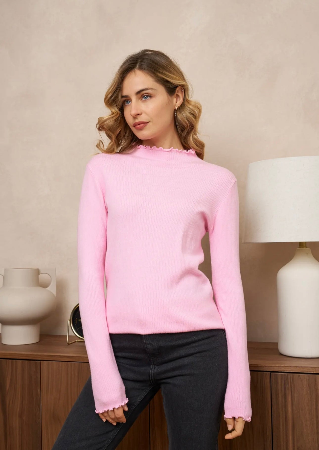 Emily Soft Knit Pink Top (size 12-14)
