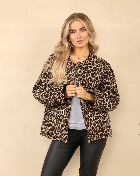 Samantha Leopard Print Padded Coat