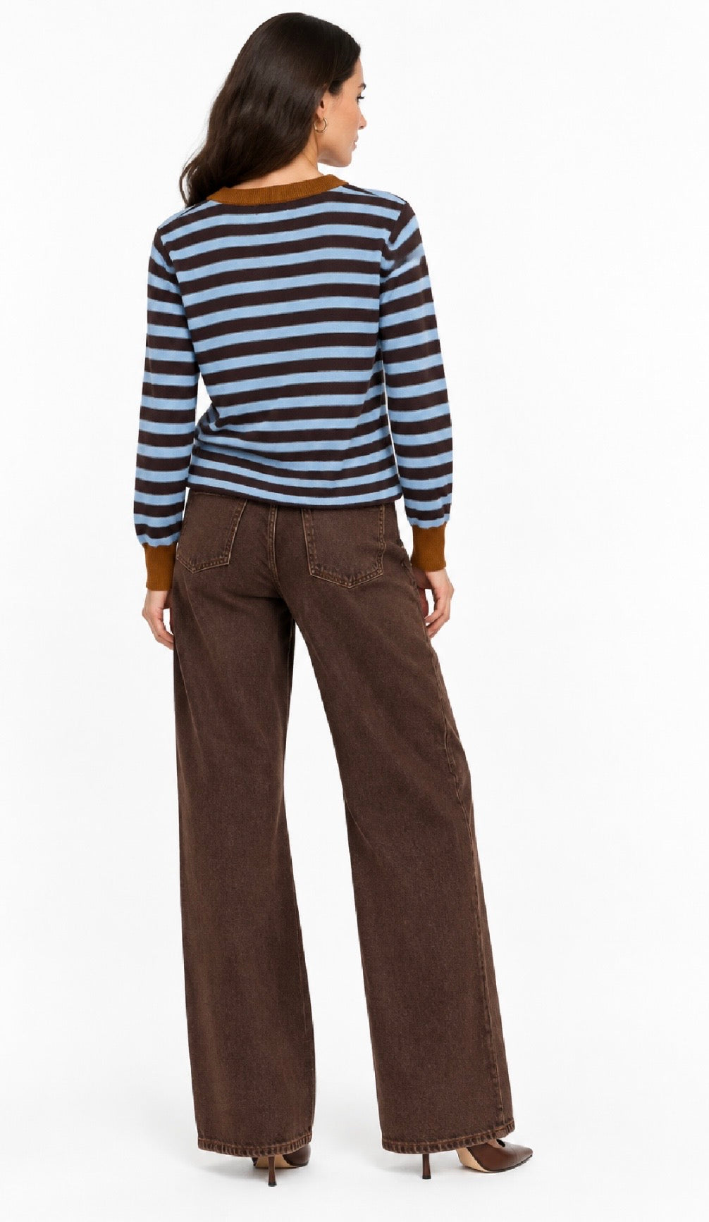 Blue & Brown Striped Jumper