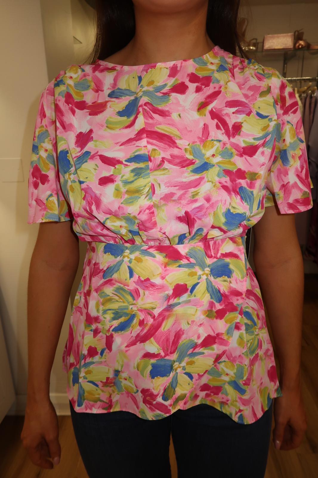 Shannon Pink Floral Print Top