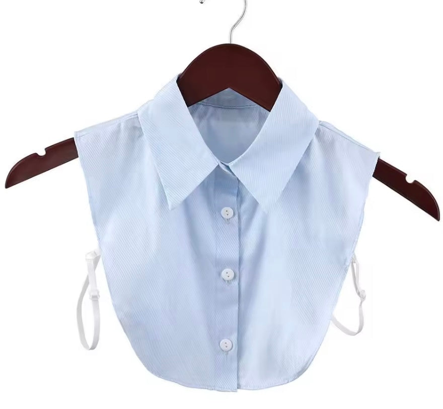 #21 Blue Plain False Collar