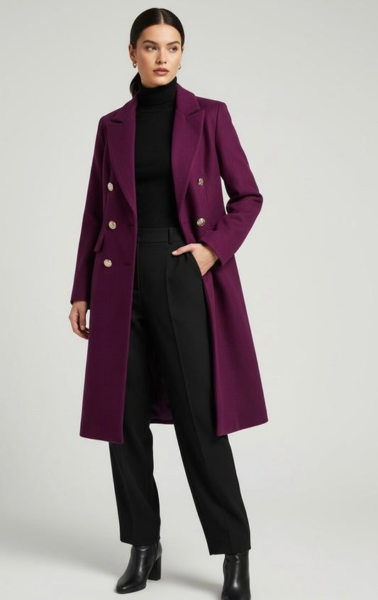 Mulberry Double Breasted Midi Coat