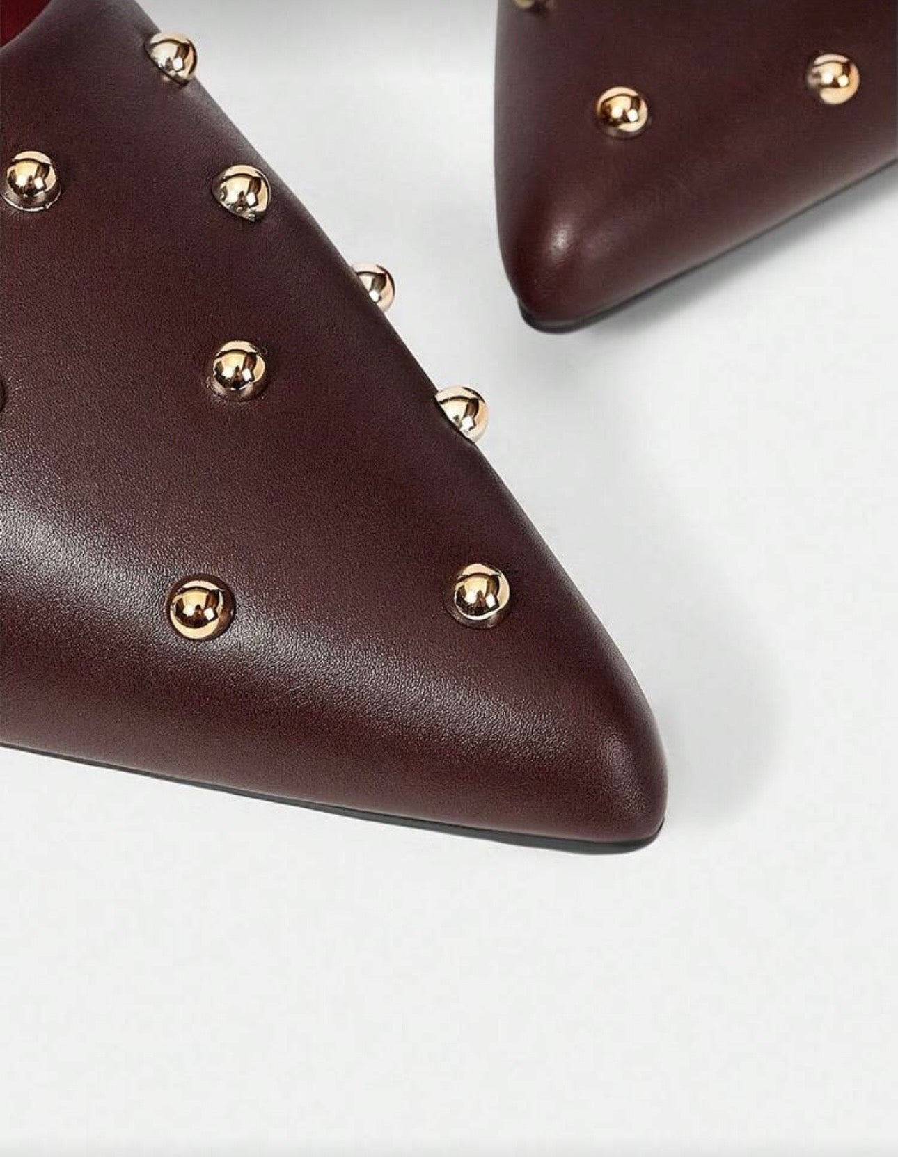 Burgundy Studded Pumps