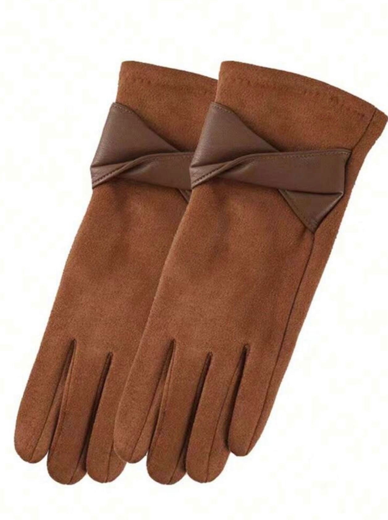 Caramel Fleece Lined Gloves