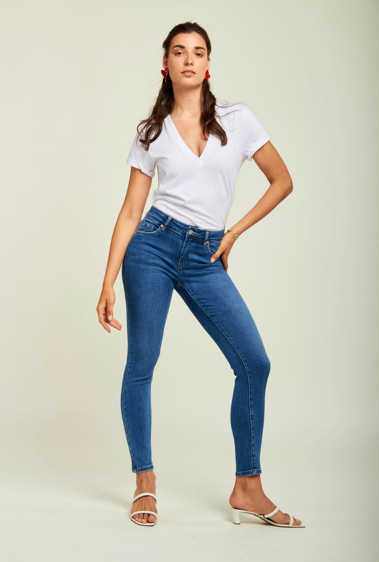 Toxik Carmen High Waisted Mid Wash Denim Jeans