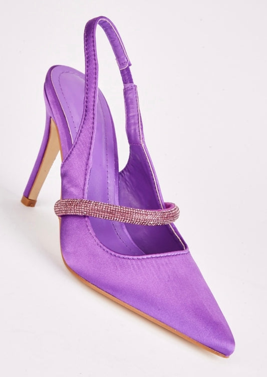 Natasha Purple Encrusted Heels