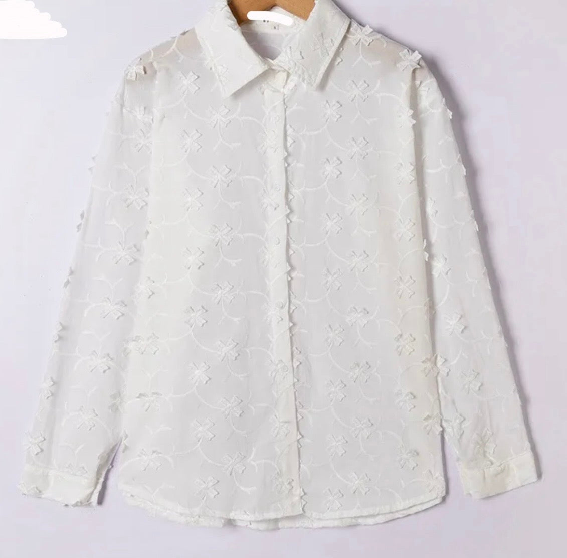 Evie White Bow Detail Shirt