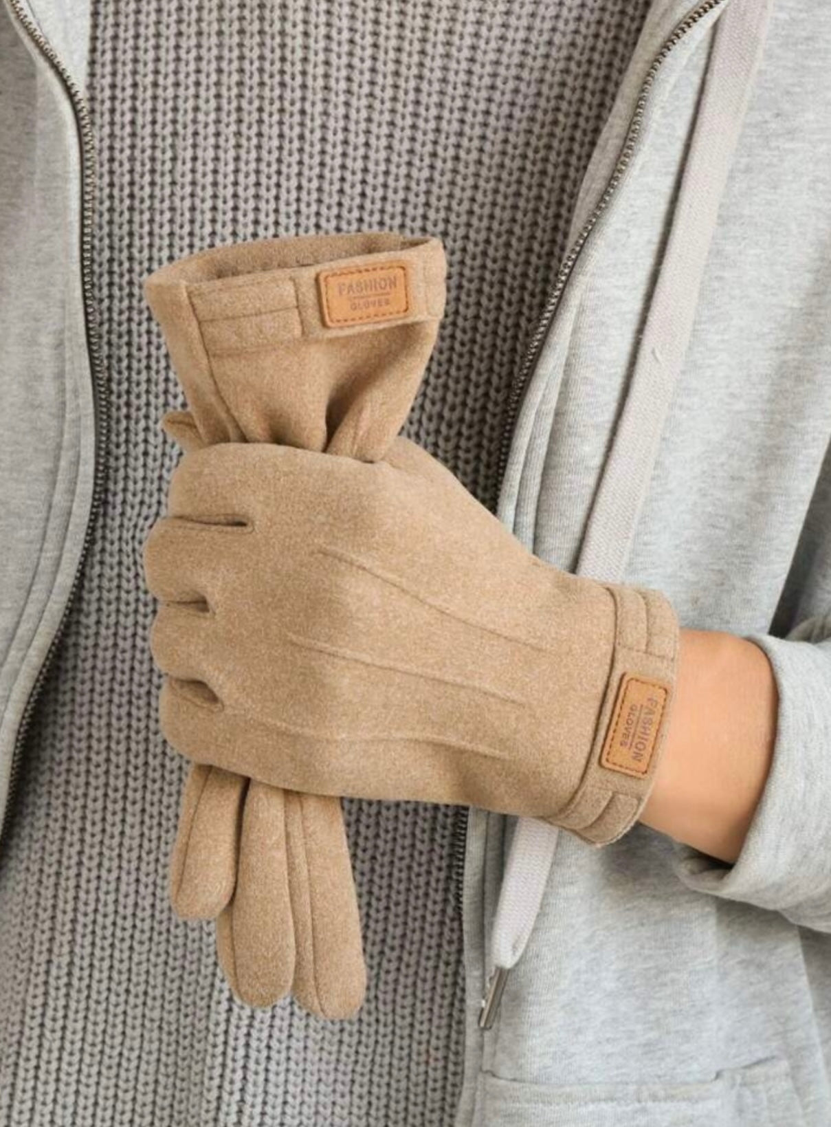 Biscuit Fleece Lined Gloves