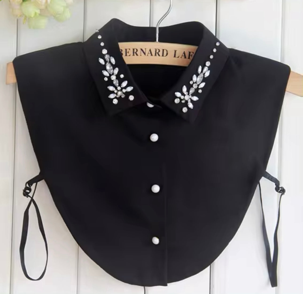 #5 Black Pearl Jewel Embellished Collar