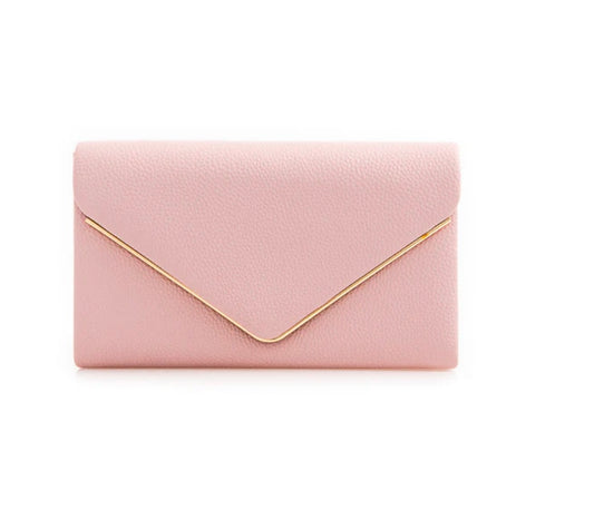 Light Pink Envelope Clutch Bag