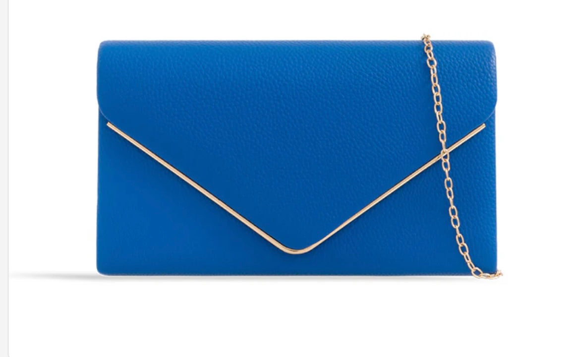Royal Blue Envelope Clutch Bag