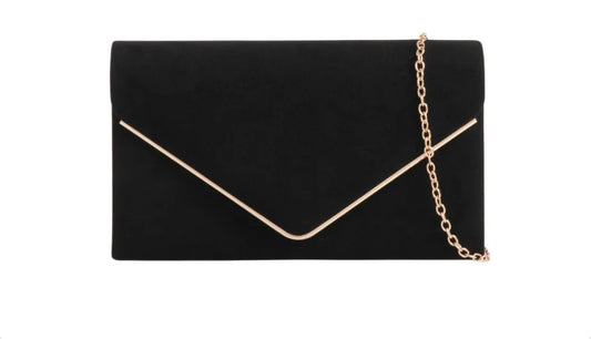 Black Velvet Clutch Bag