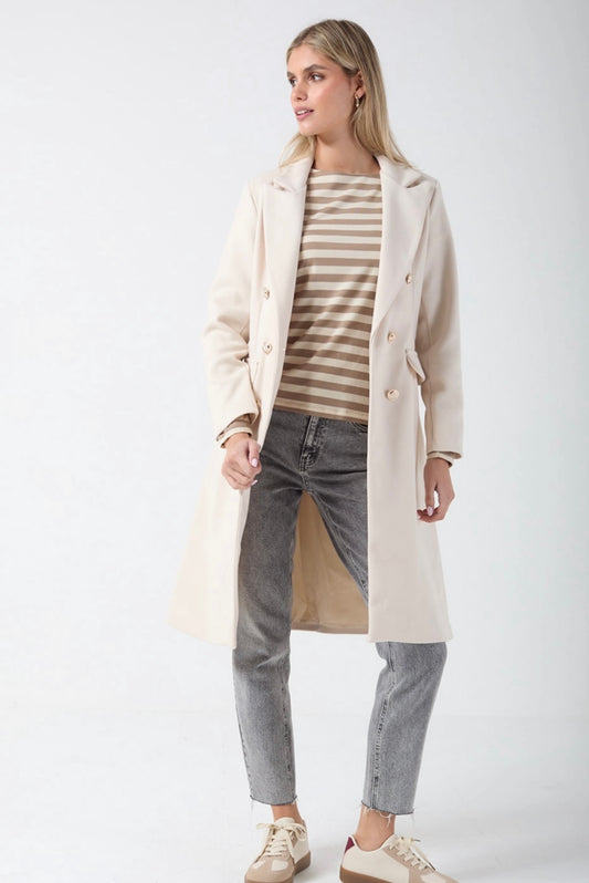 Scarlett Tailored Coat In Beige