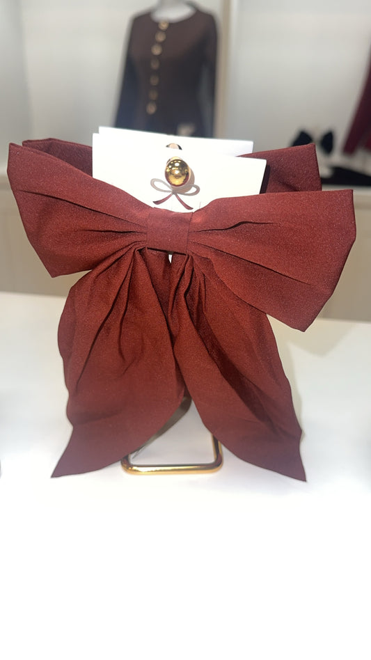 Burgundy Hair Bow