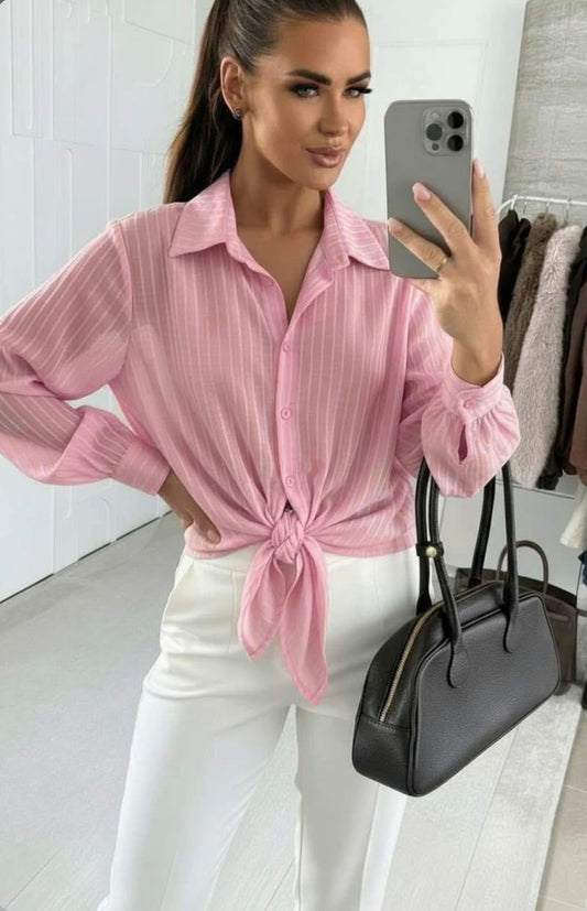Jessie Pinstripe Shirt Pink