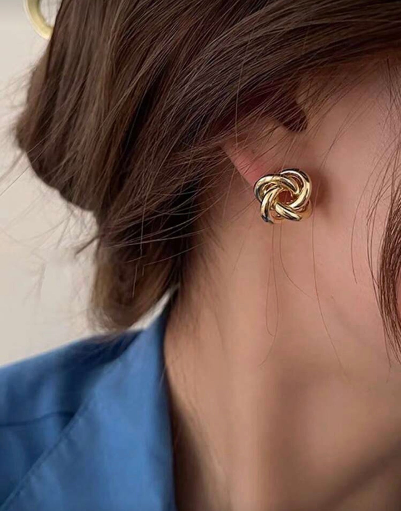 Gold Swirl Earrings
