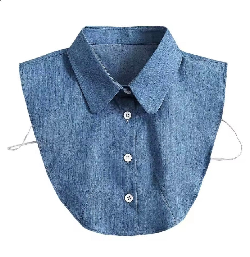 #26 Denim False Collar