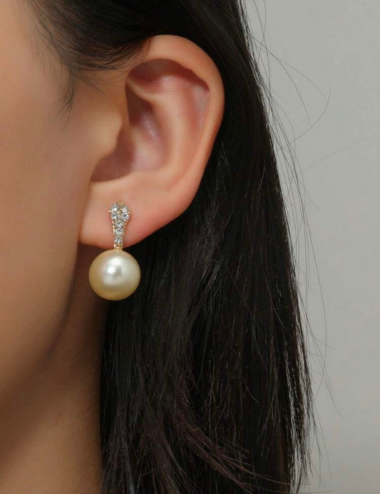 Pearl Diamanté Earrings