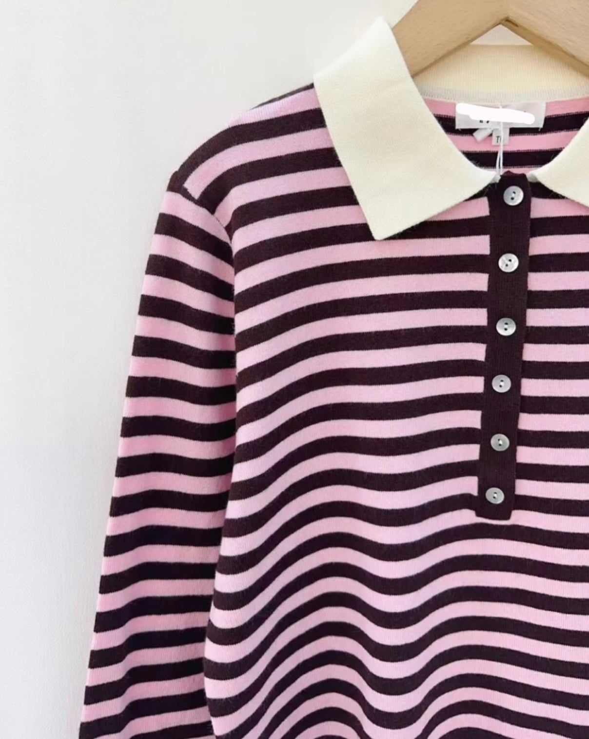 Pink & Brown Striped Jumper