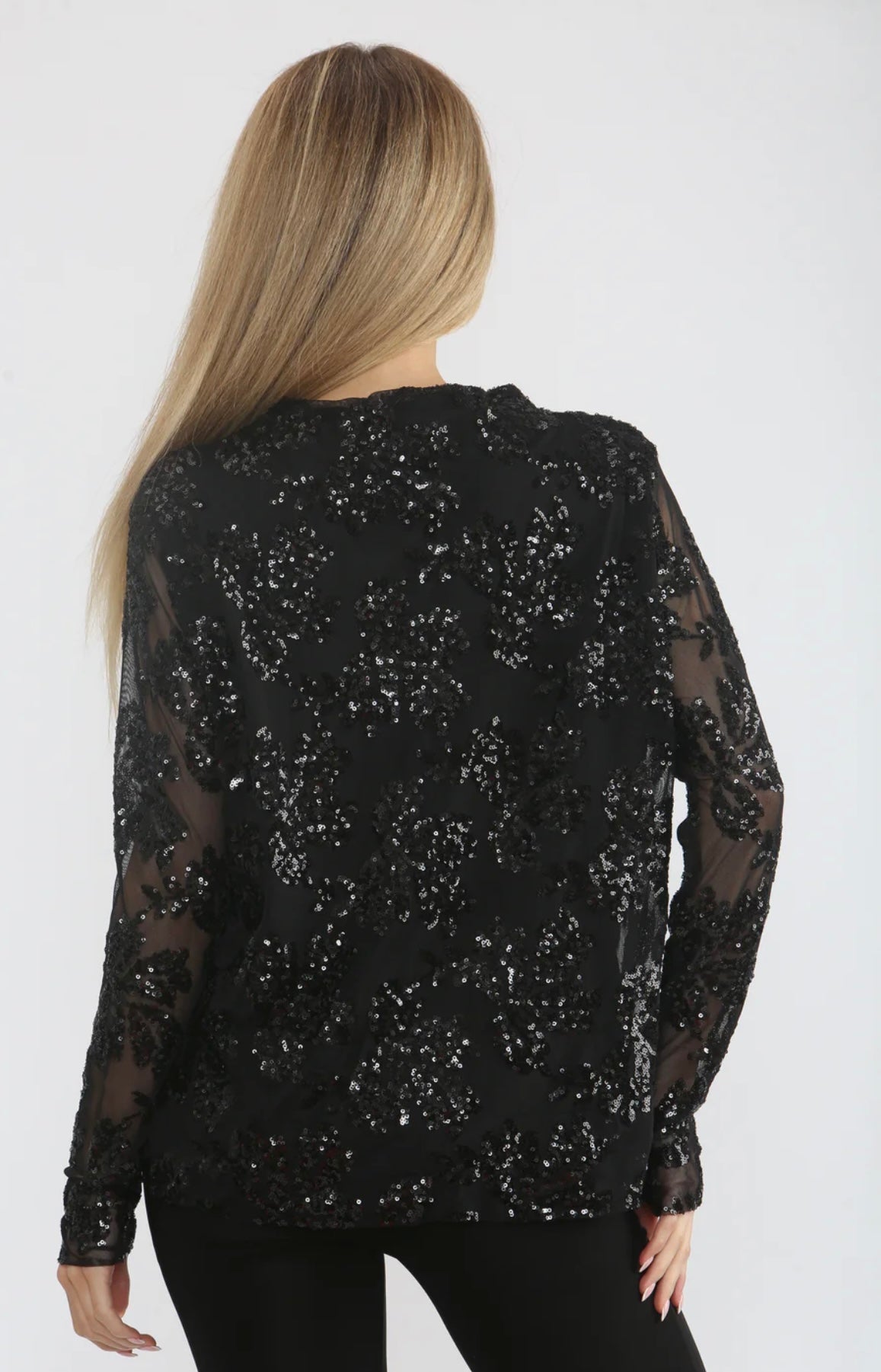 Black Lurex Sparkly Top
