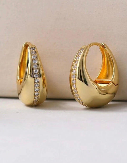 Gold Diamanté Hoops