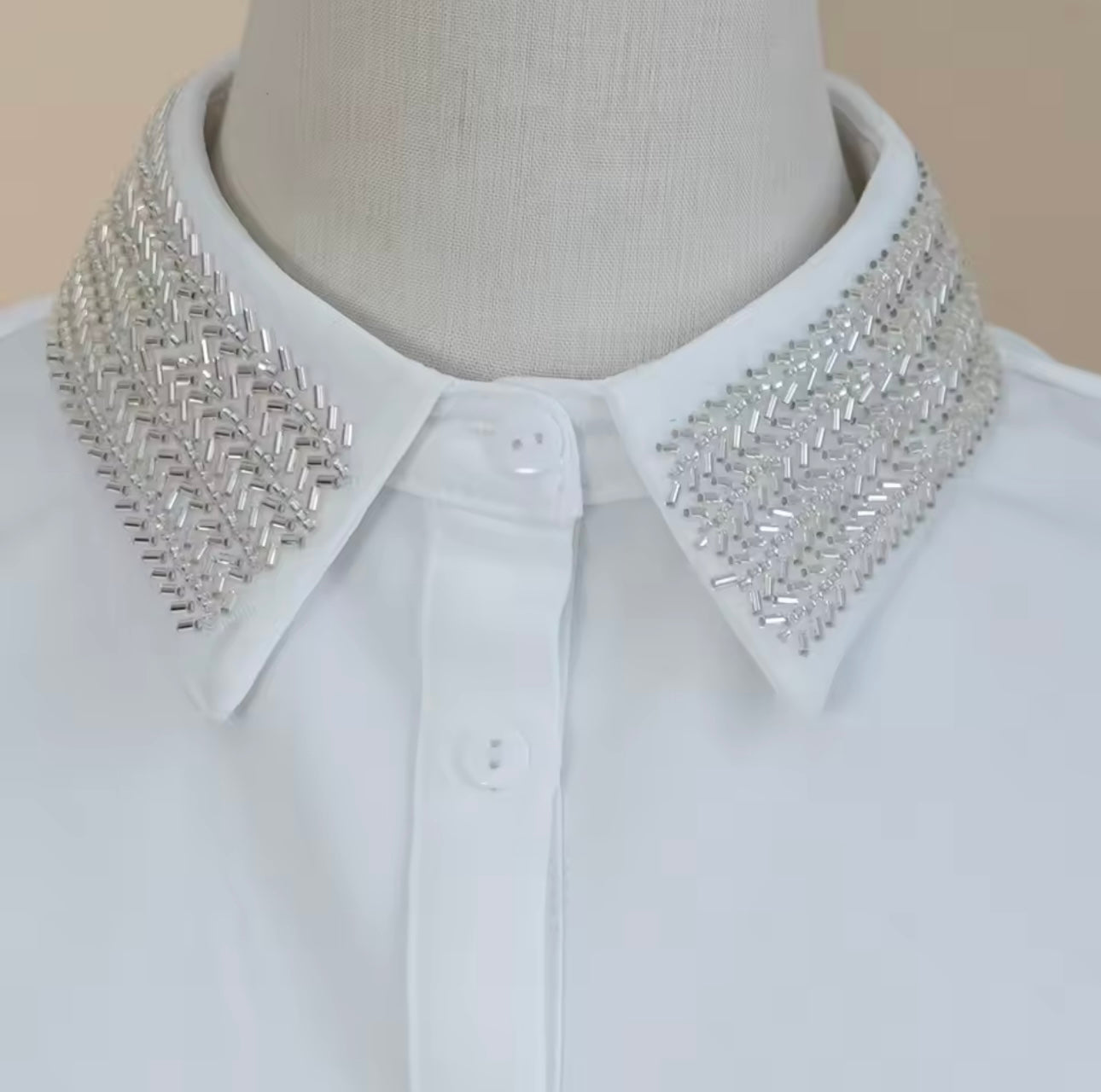 #15 Jewel Embellished False Collar
