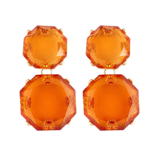 Statement Earrings Orange