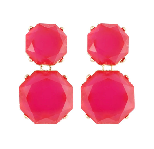Statement Earrings Rose Pink