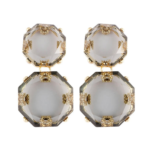 Statement Earrings Grey
