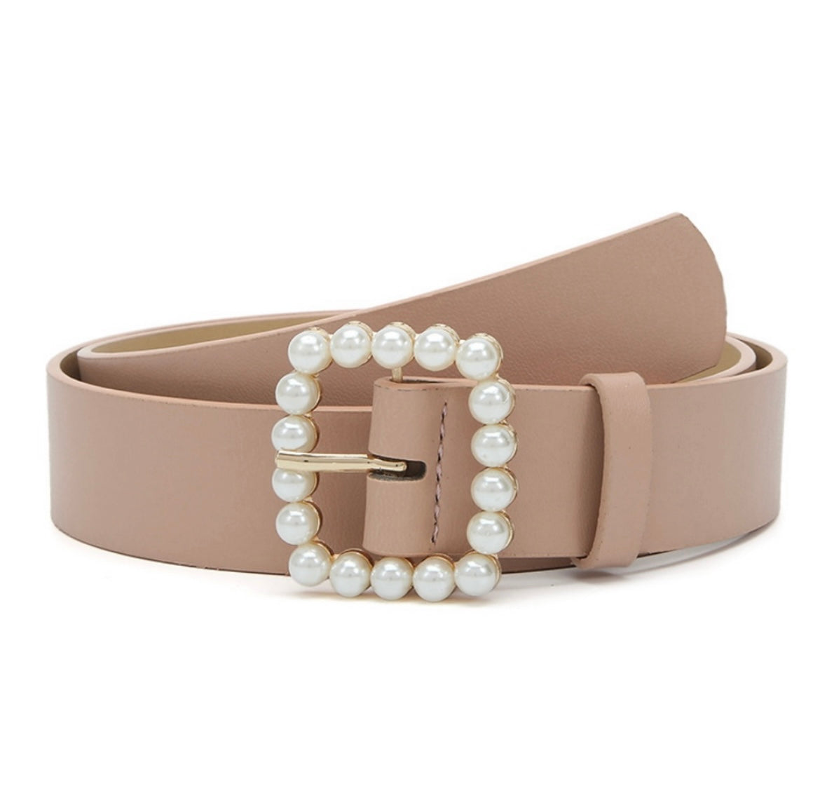 Pearl Buckle Belt Light Pink